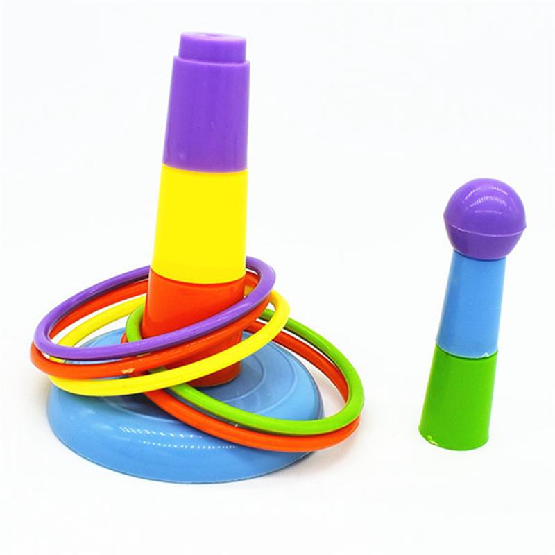 Juego de anillos de plástico para pájaros, juguete de inteligencia para entrenar loros, anilla para lanzar, altura ajustable, creativa, juguetes de aves, suministros de aves