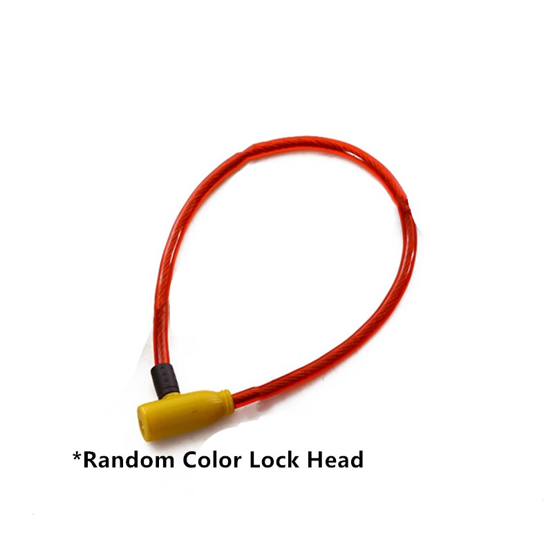 1PCs Cycling Cable Anti-theft Bicycle Cable Lock Bike Bicycle Scooter Safety Lock with 2 Keys Alarm Bike Accessories 7x64cm: Red