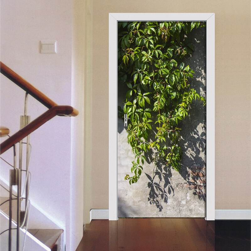 Moderne groene blad muurtegel deursticker woonkamer slaapkamer pvc zelfklevend waterdicht muurschildering behang voor muren 3 d stickers