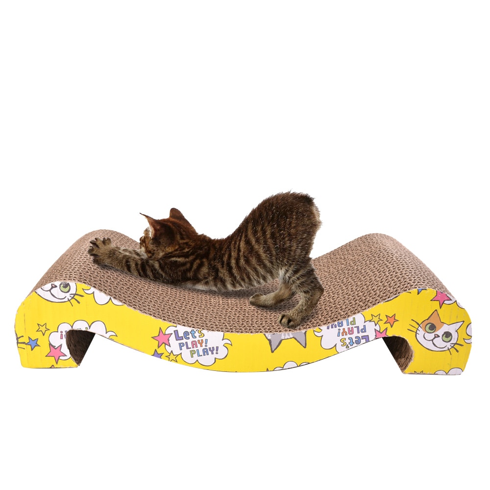 Rascador para gatos, almohadilla para pulir uñas, muebles interactivos de protección, juguete de gato de gran tamaño, juguete gato rascador de cartón