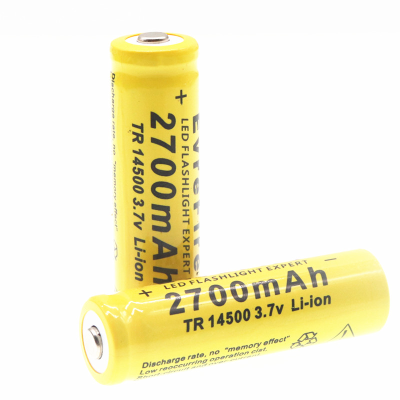 Neue Super Original 14500 Batterie 2700mAh 3,7 V Li-Ion Akku für taschenlampe