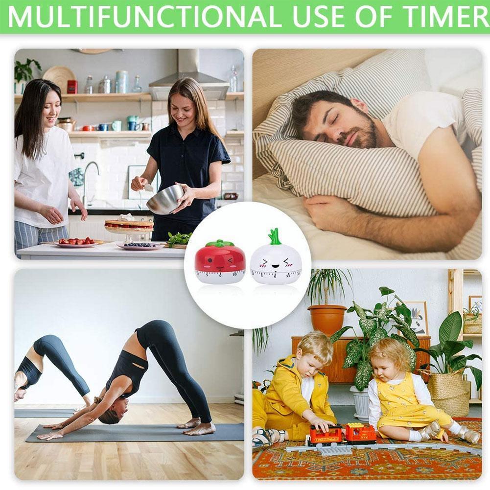 Pomodoro Kitchen Timer Alarm Clock Cartoon Vegetable Kitchen For Household Baking Helper Supplies Reminder Shaped Cooking E C8v4
