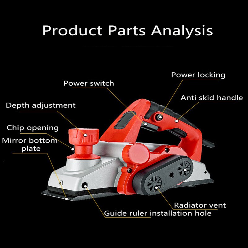 High Grade Electric Planer, Woodworking, Planer, Small Household Press, Multifunctional Electric Woodworking Tool