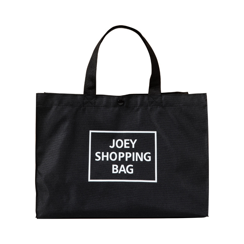 Saco dobrável preto do comprador do Eco, sacola portátil do armazenamento do mantimento, grande capacidade, bolsas de compras impermeáveis do ombro, supermercado: Chocoalte