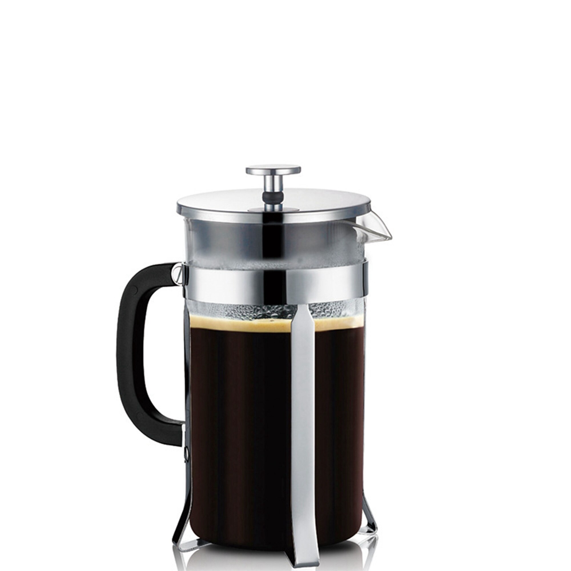 Cafetière à presse française avec 1000ml grande capacité, cafetière à main domestique résistant à la chaleur pour 5-8 Peolple Use