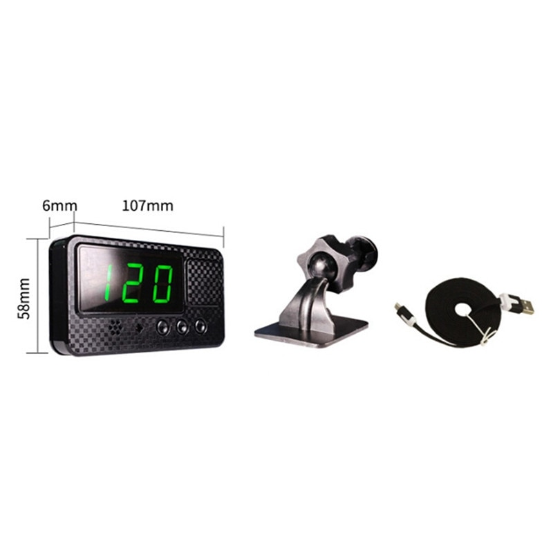 Universal gps hud speedometer head up display bil hastighedsvisning med over hastighed alarm armbånd holder usb mph km / t til alle køretøjer