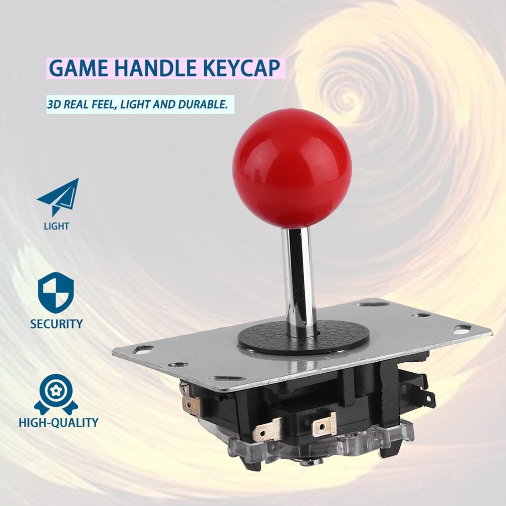 Em estoque! Joystick de arcada diy bola vermelha 4/8 way joystick luta vara peças para arcada jogo construção muito áspera