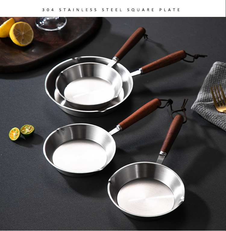 Mini poêle à frire en acier inoxydable 304, petite cuisinière à Induction spéciale, antiadhésive, pour éclaboussures d'huile chaude