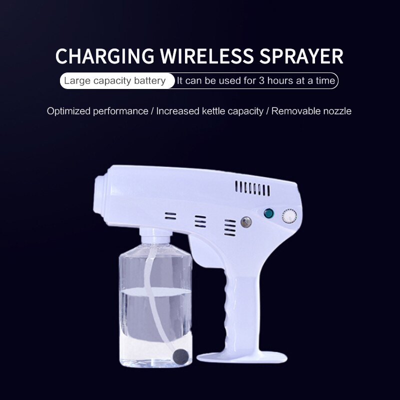 600ML 220V~240V Household Car Portable Sprayer Machine Blue Light Nano Steam Spray Gun Disinfection Sprayer For Car Home