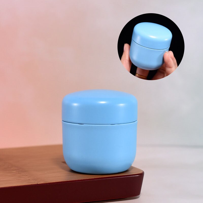 15g Mini Tinplate Tea Storage Tea Tins Round Sealed Tea Spice Container Portable Small Tin Can for Business Trip: Style 3