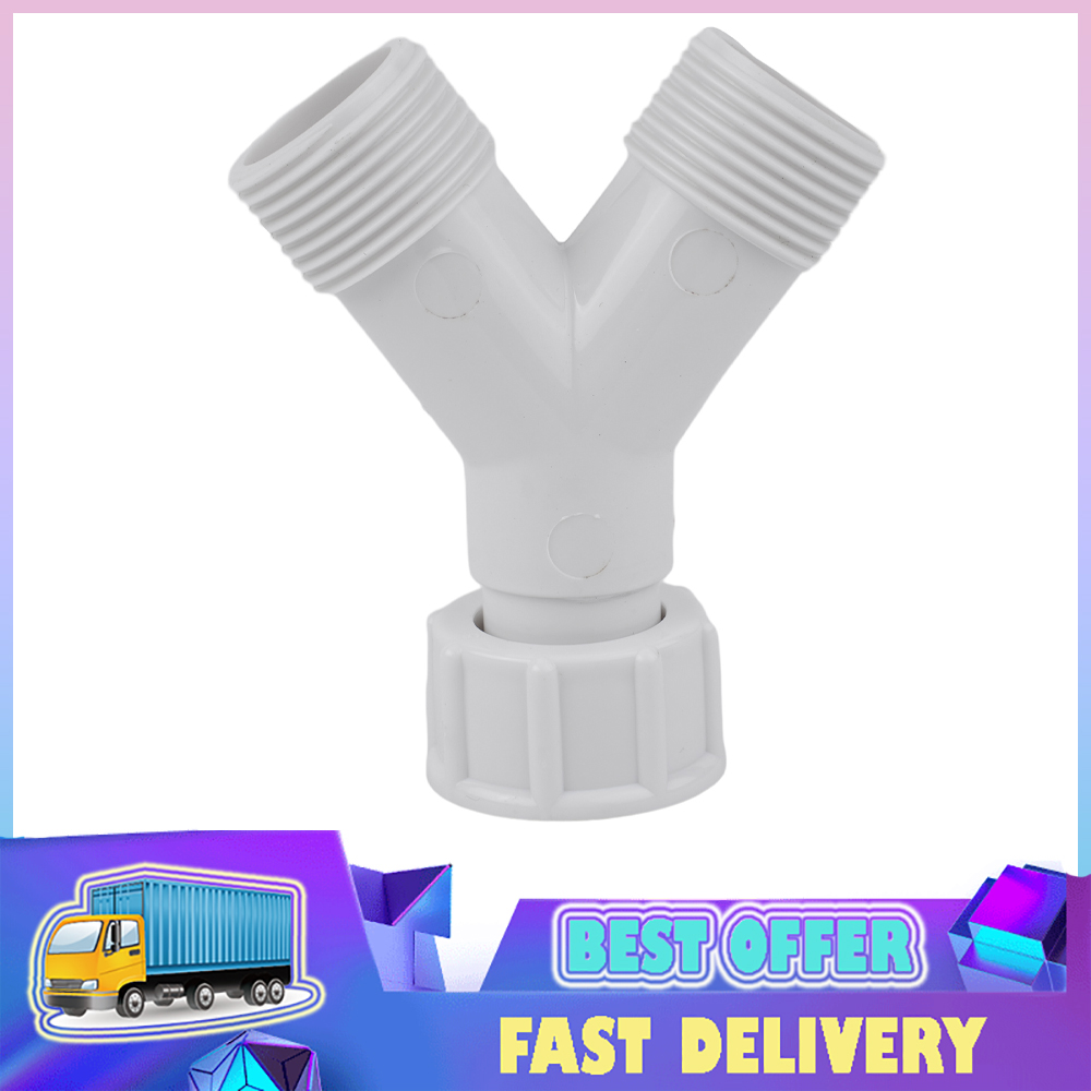 Dishwasher Washing Machine Y Tee Connector Adapter Double Inlet Junction Split With Rubber Seal For Cold Water