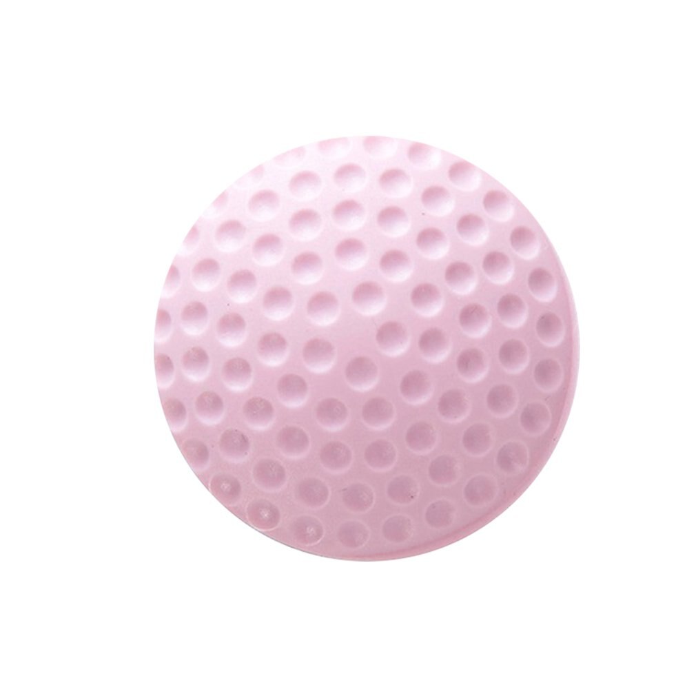 Beskyttende vægfortykkelse mute dørstick golf styling gummi fender håndtag låsepude hjem wallsticker med støjreduktion: Lyserød