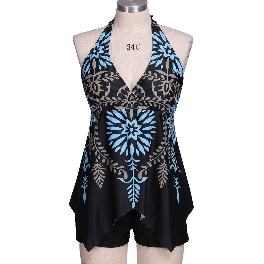 2PC Summer Female Floral Print Bikini Set Swimming Two Piece Spring Seaside Pool Swimsuits Swimwear Beach Suit