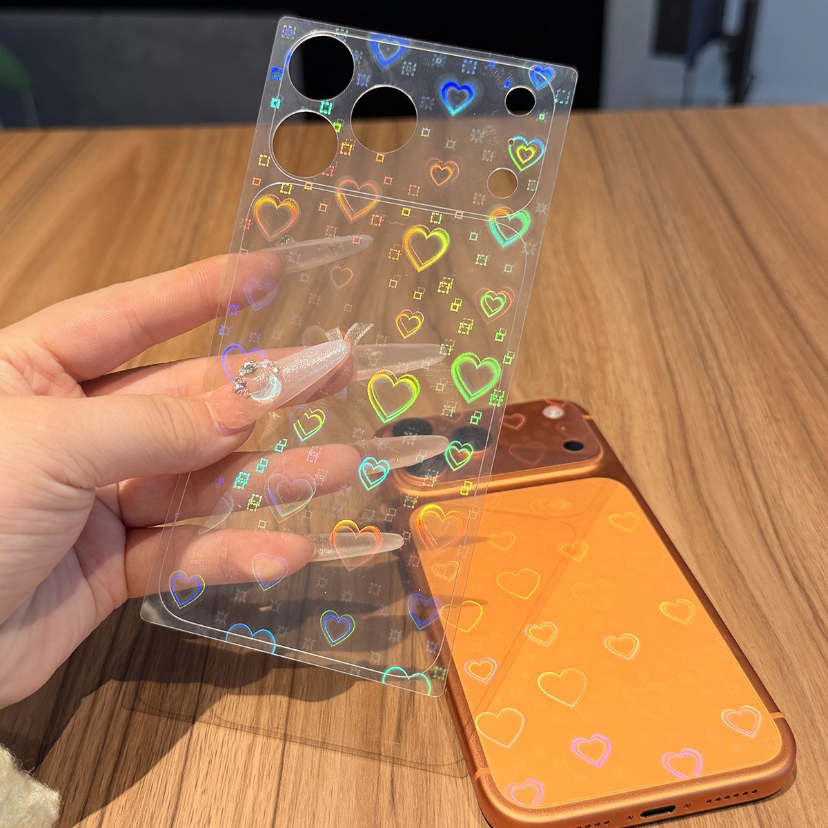 Przezroczysta, błyszcząca folia laserowa z motywem gwieździstego nieba na iPhone 17 zawodowiec 17 zawodowiec Max, miękka folia laserowa HD z ochroną obiektywu.: iPhone 17 Pro