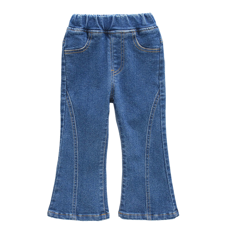IENENS Boot Cut Pants Girl Stretch Jeans Kids Clothes 2-7 Years Children Denim Pants Spring Autumn Clothing Skinny Long Pants