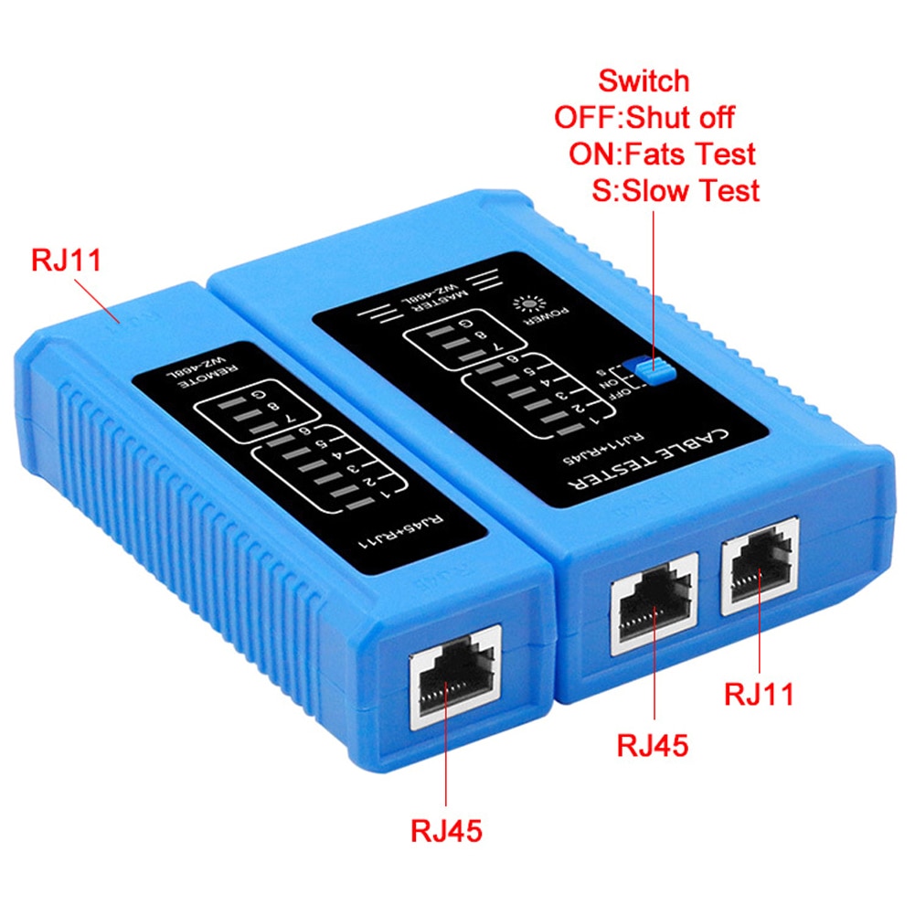 Netværkskabel tester  rj45 rj11 rj12 kat 5 kat 6 utp lan kabel tester detektor fjerntest værktøjer netværk reparation