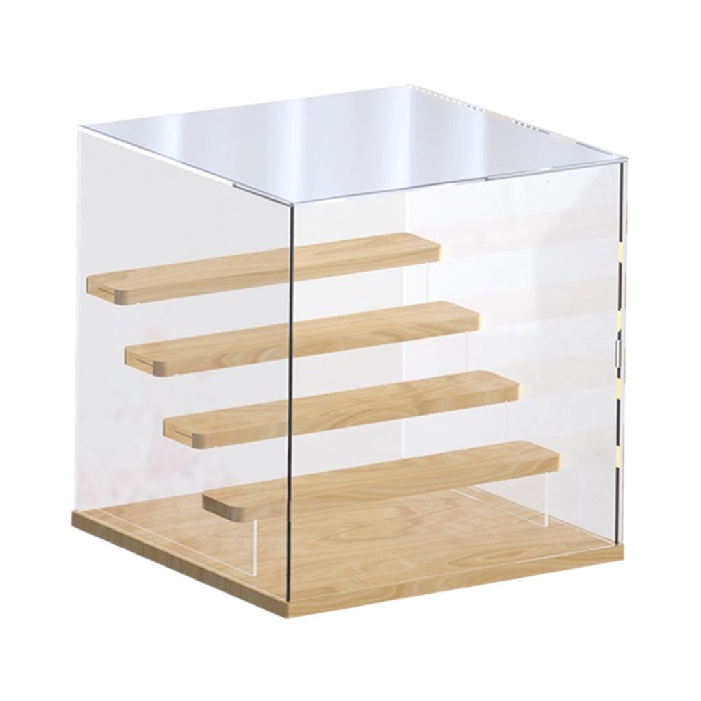 Clear Acrylic Riser Display Case Stand Storage Organizer for Figures Toy: 5 Layers B