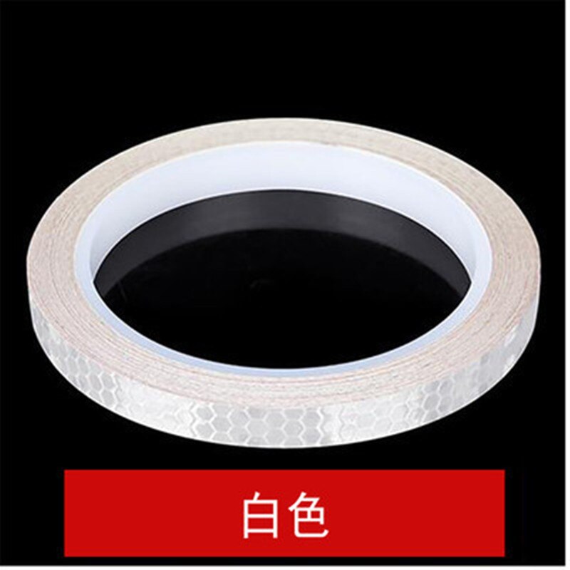 Mountain bike Reflective Stickers Reflective Strips Fluorescent Strips Luminous Reflectors Bicycle Stickers Decoration: white