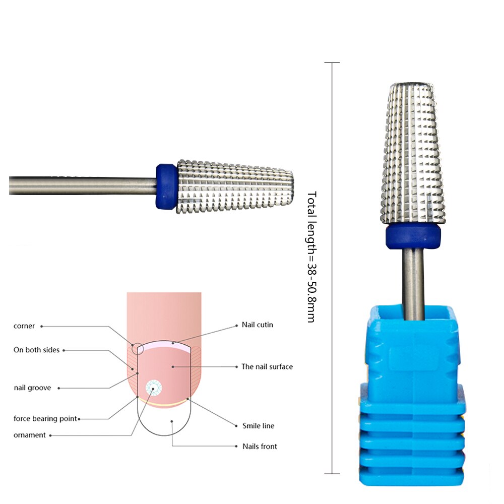 1Pc Multifunctionele 100% Carbide Nail Drill 5in1 Editie Slim &amp; Cross Professionele Nail Boor Voor Elektrische nail Boor Machine: 5in1 M