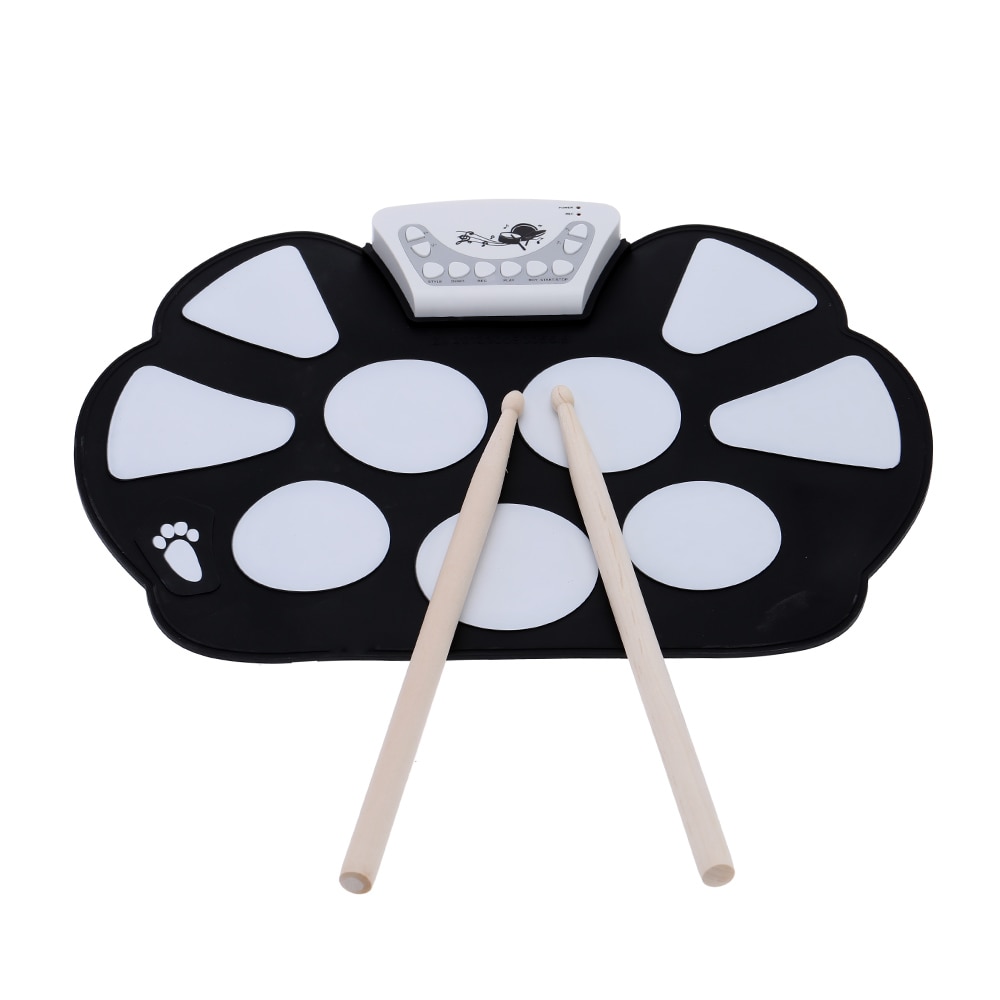 Professionele Roll Up Drum Pad Kit Silicon Opvouwbare Met Stok Draagbare Drum Elektronische Percussie Drum Usb Drum Voor Beginner