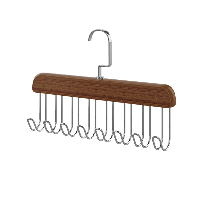 8-Haken-Multifunktions-Hosenträger aus Holz, Unterwäscheständer, Weste, Krawattenhaken, Wäscheständer aus Massivholz.: Licht Grau