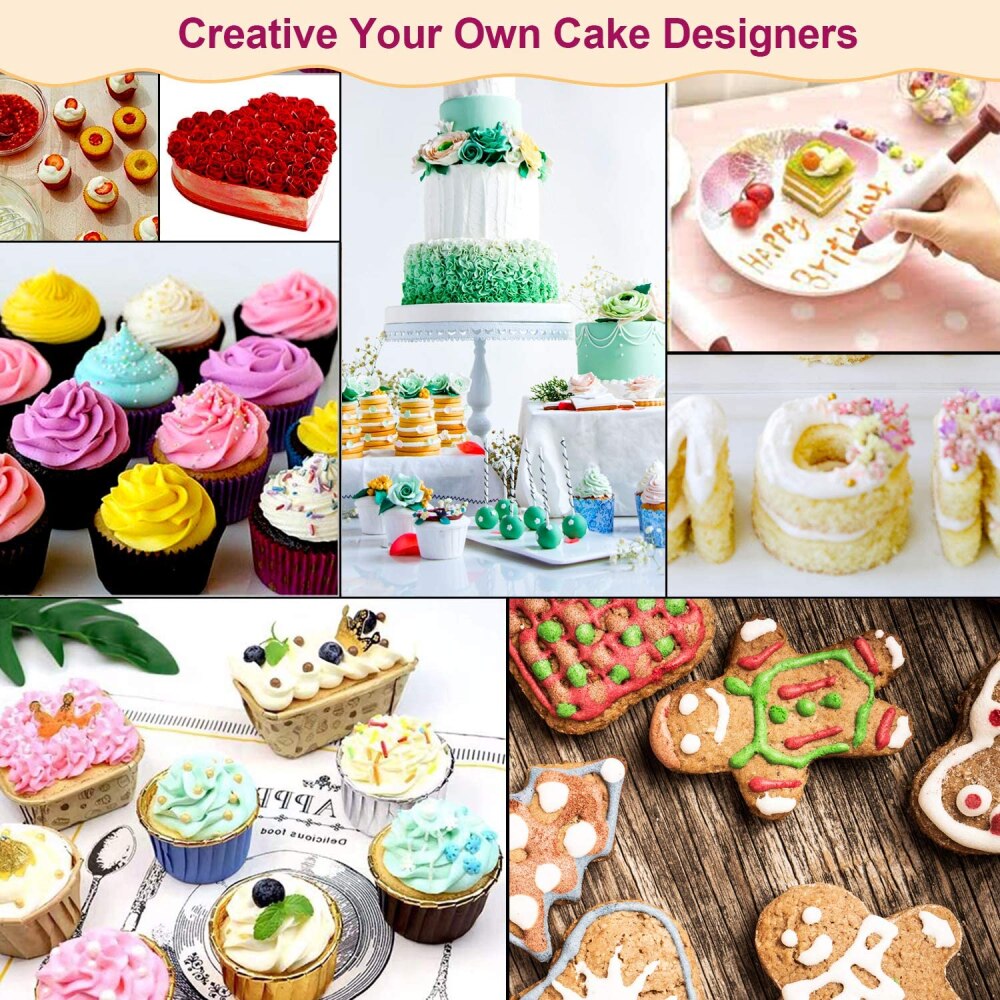 240pcs Decorating Nozzle Set Cake Tools Cake Decoration Kitchen DIY Icing Piping Cream Reusable Kit Baking Tools Cake Tools Set