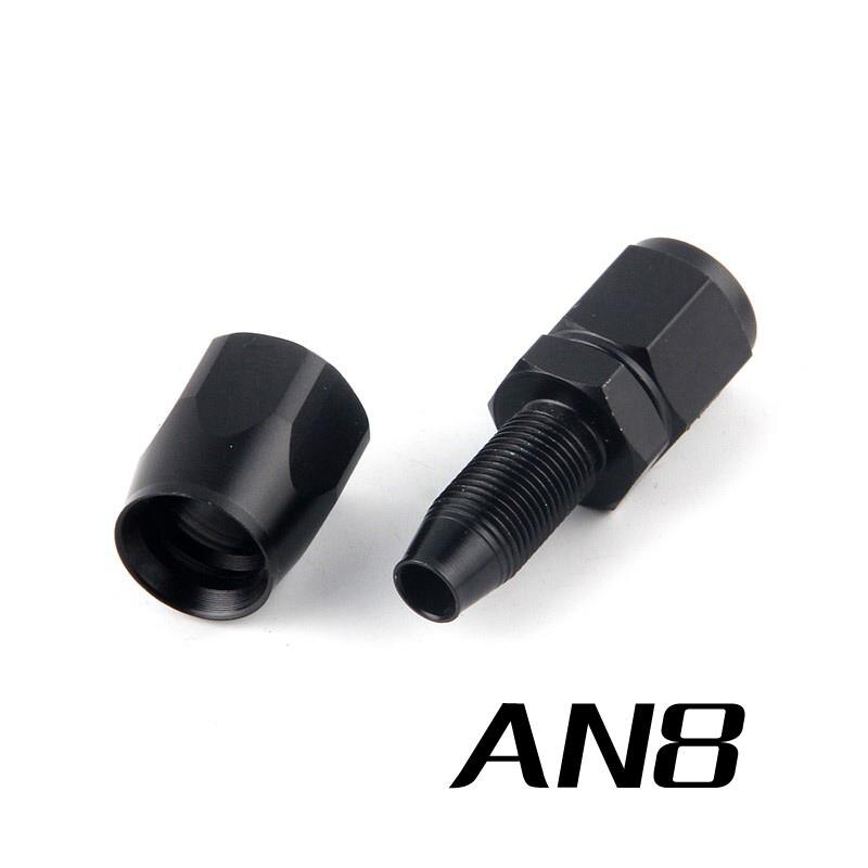 Rett 90 grader aluminium  an4 6 8 10 smidd type svingbar slange endekobling adapter oljekjøler drivstoffledning: Rett  an8