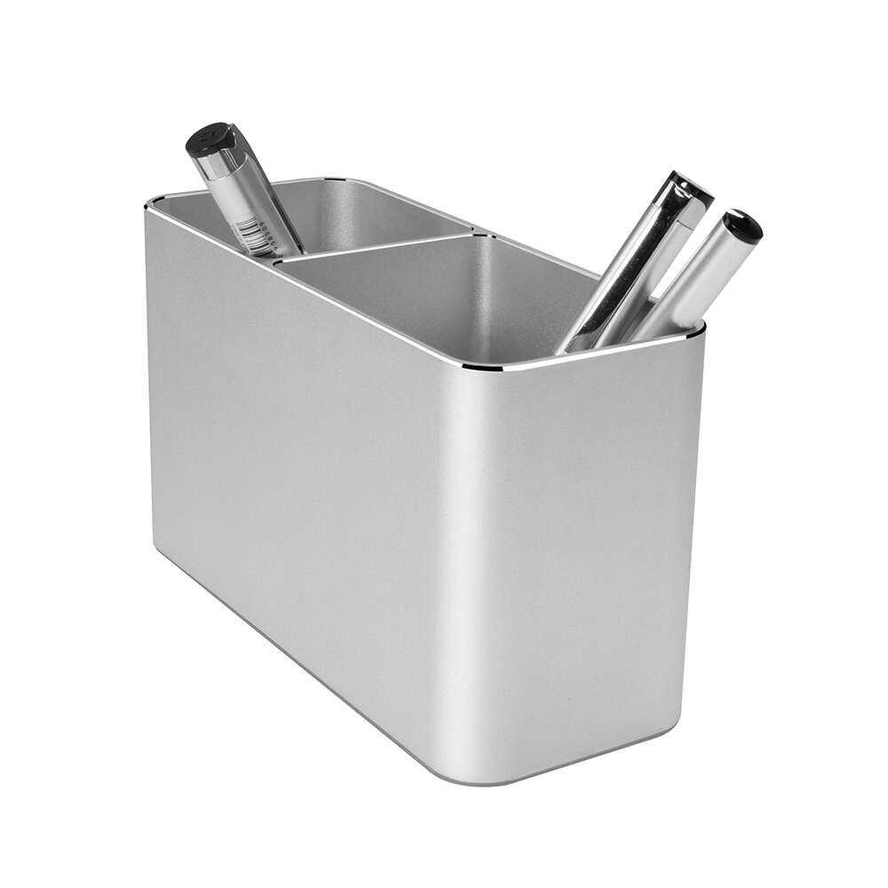 Allayu Metalen pennenhouder Office Home Dorm Iron Organizer Desktop Holle afstandsbediening Borstelbak Kleine mandbenodigdheden, Zwart