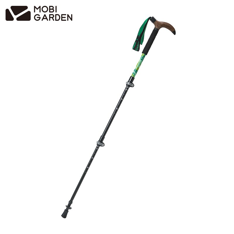 Mobigarden t-grip trekkingstok lichtgewicht aluminium 65-110 cm hoog elastische eva bergstokken nxlqu 67001