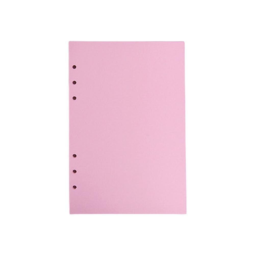 40 Sheets A5 Colorful Filler Papers Page Grid line Inside Pages Planner Filler Papers Loose-Leaf Notebook Accessories 6holes: Pink Blank