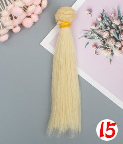 1pcs 15*100cm Doll Accessories Straight Synthetic Fiber Wig Hair For Doll Wigs High-temperature Wire: 15