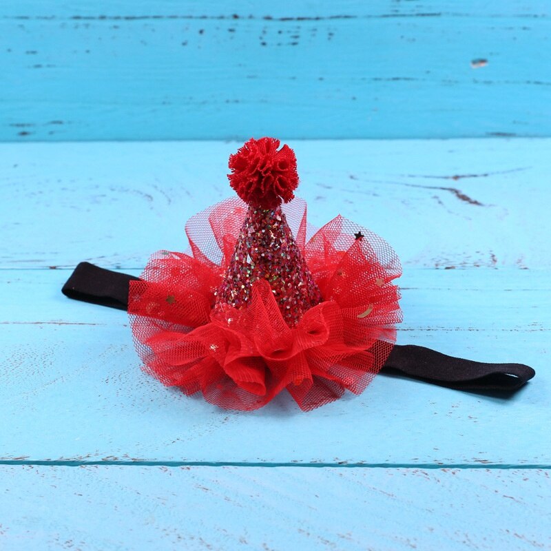 Diademas DE CORONA DE Princesa para niña, diademas de encaje brillante, accesorios para el cabello para niña, sombrero de de cumpleaños, decoración: Red Headband