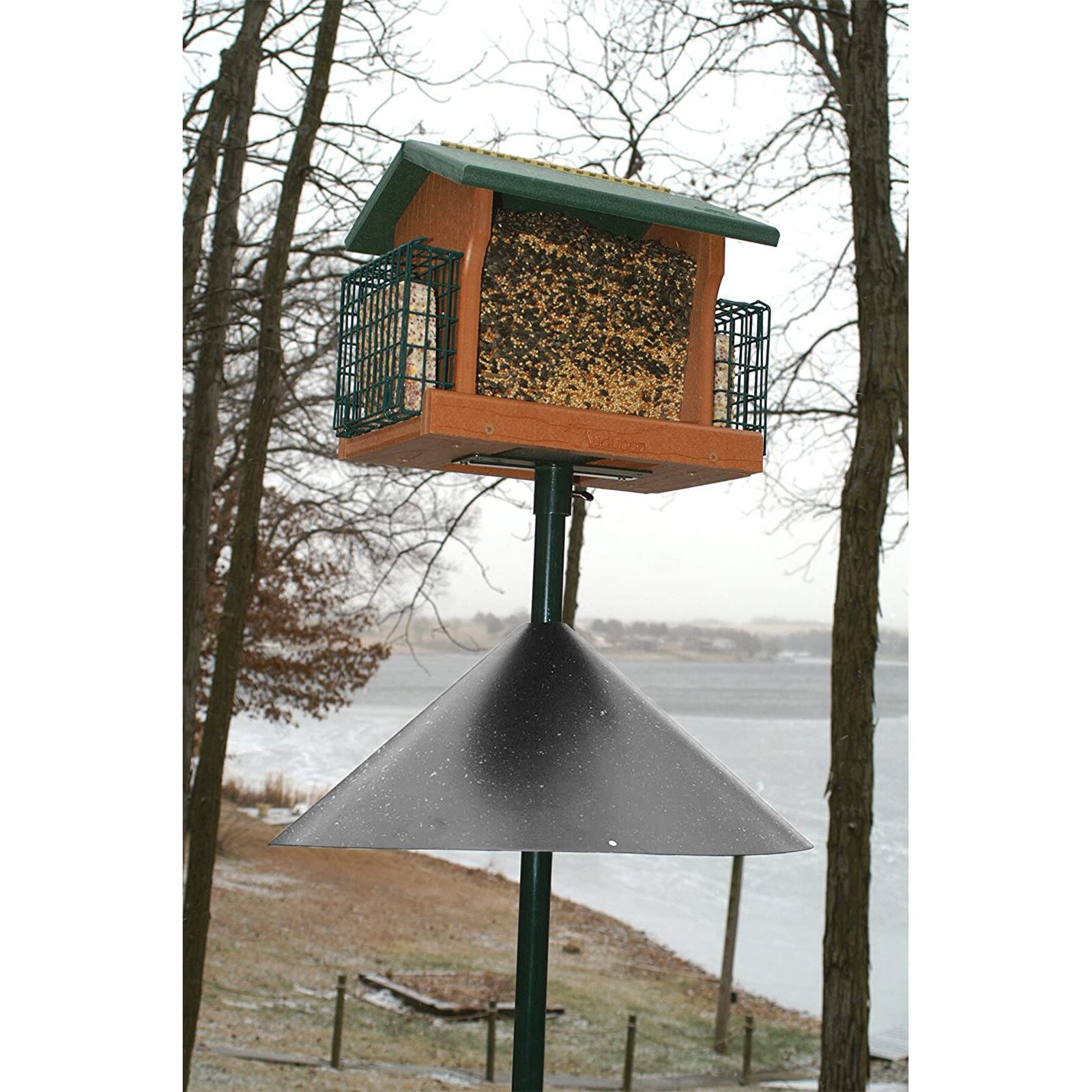 Dispositif de protection Anti-écureuil, type souris, pour mangeoires à oiseaux, déflecteur d'écureuil enroulé, décor de jardin Unique