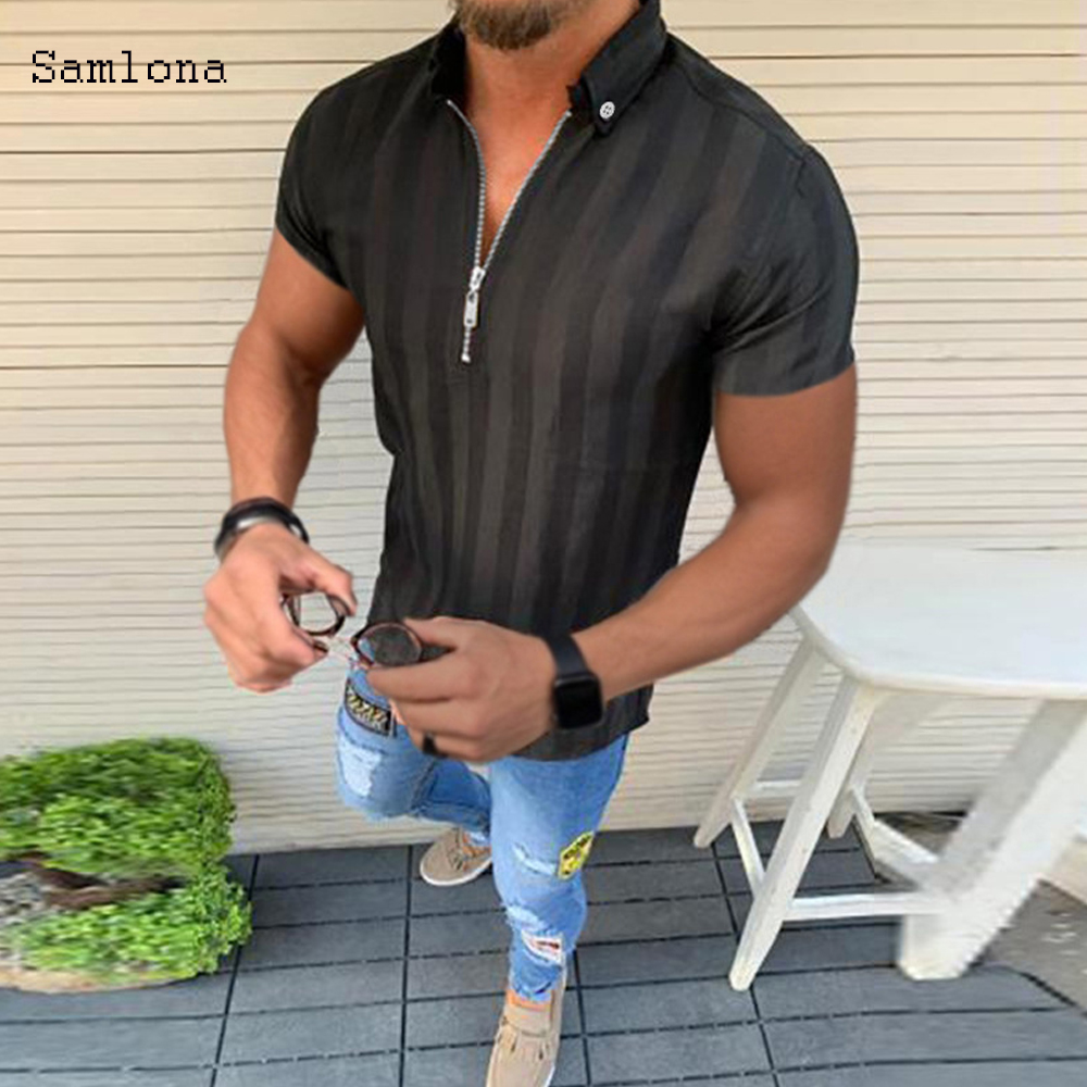Plus koko 3xl miesten kesäpusero syksy rento paidat miesten alaslaskettava kaulus pitkähihainen tunika paita blusas topit