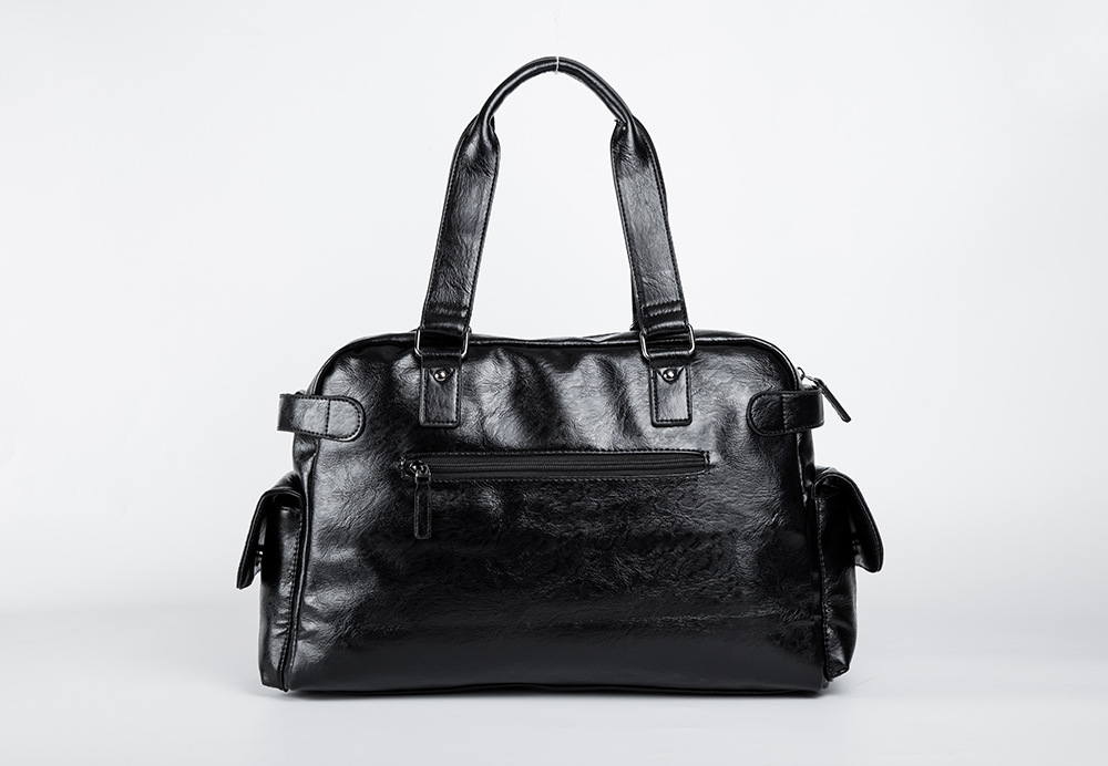 Miwind Pu Casual Reistas Plunjezak Pure Kleur Reizen Tote Grote Capaciteit Mannen Handtas LSTJ031: Default Title