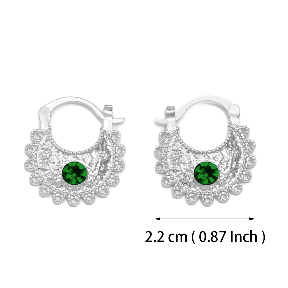 Anniyo 2.2CM/1.5CM Piccoli orecchini con strass Etiope eritrea Gioielli africani Donne Ragazze # 160916: Di Colore Giallo chiaro