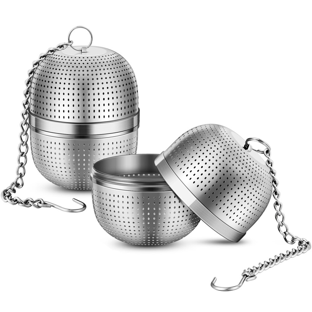 HOMEMAXS 2pcs Tea Infuser 304 Stainless Steel Mesh Tea Infuser Loose Leaf Tea Strainer Premium Tea Filter Tea Interval Diff: Default Title