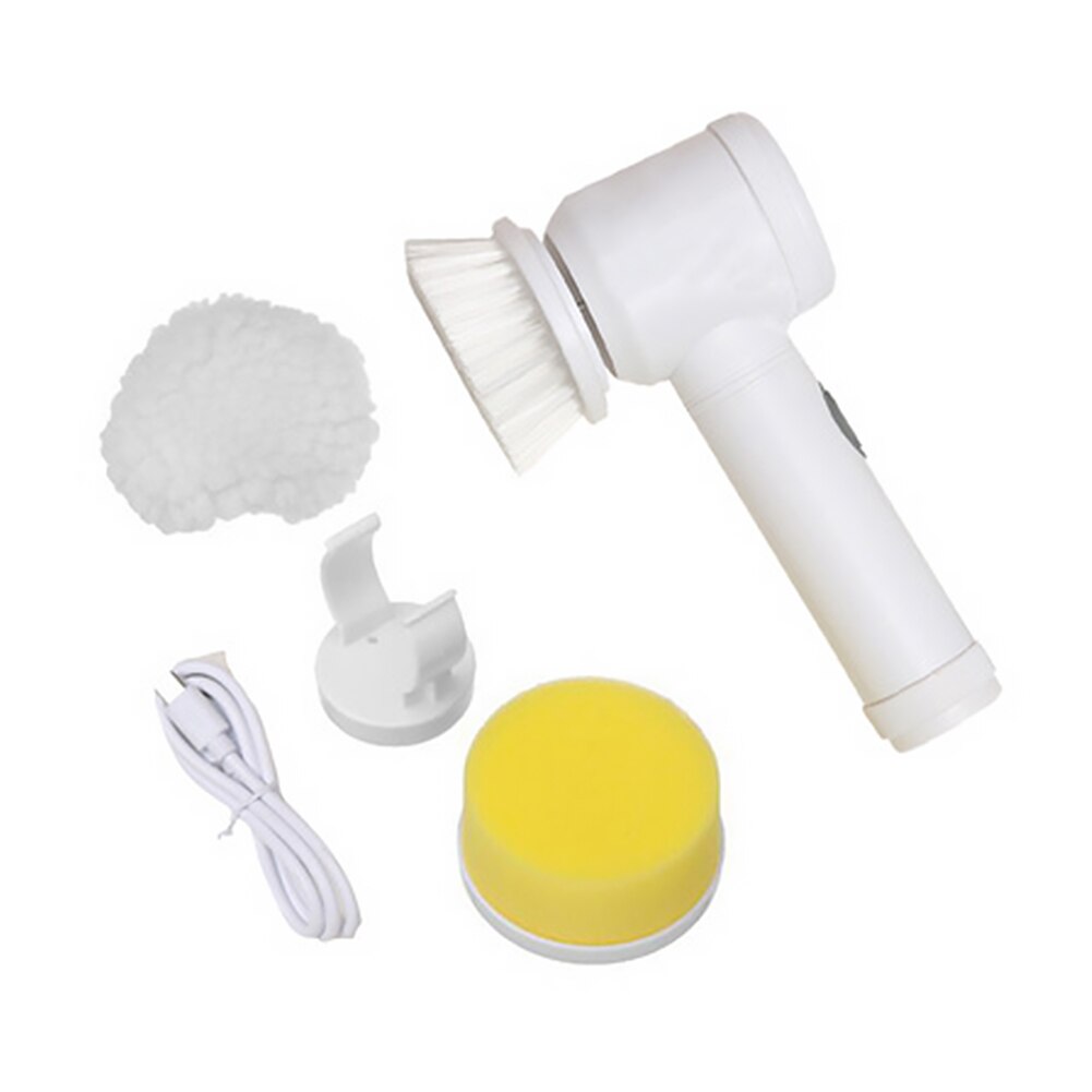 5-in-1 Handheld Bathtub Brush Kitchen Bathroom Electric Cleaning Brush Washing Toilet Tub Home Sink Cleaning Tools: B