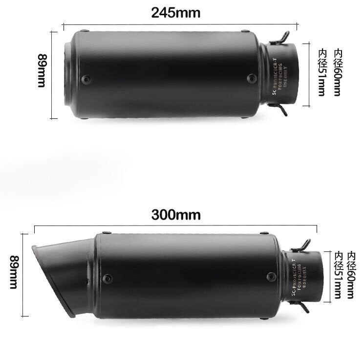 38mm bis 60mm motorrad auspuffrohr mit DB mörder Schwarz Auspuffrohr Schalldämpfer Verbinden sterben Adapter für edelstahl stahl gp-projec