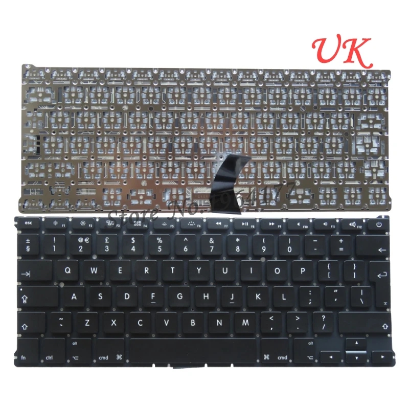 noi/RU/FR/UK/TR/SP Tastiera per Macbook aria 13.3 "A1466 A1369 A1405 Tastiera Inglese Del computer Portatile MD231 MD232 MC503 MC504 2011-15: Marrone