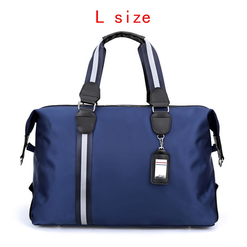 Rerekaxi Grote Capaciteit Mannen Reistas Vrouwen Waterdichte Nylon Hand Bagage Tas Multifunctionele Reizen Plunjezakken Verpakking Cubes: L Blue Travel bag