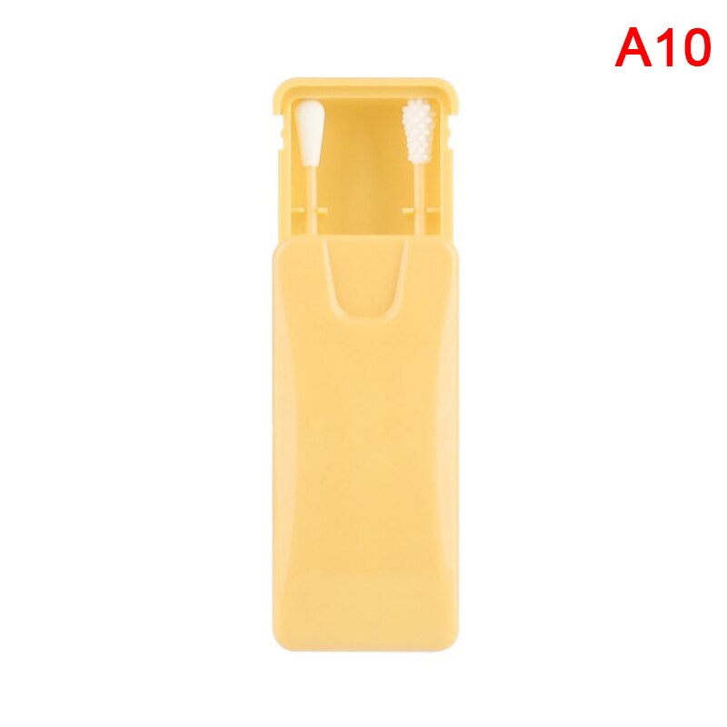 2/4Pcs/box Reusable Cotton Swab Cosmetic Silicone Buds Swabs Sticks: A10