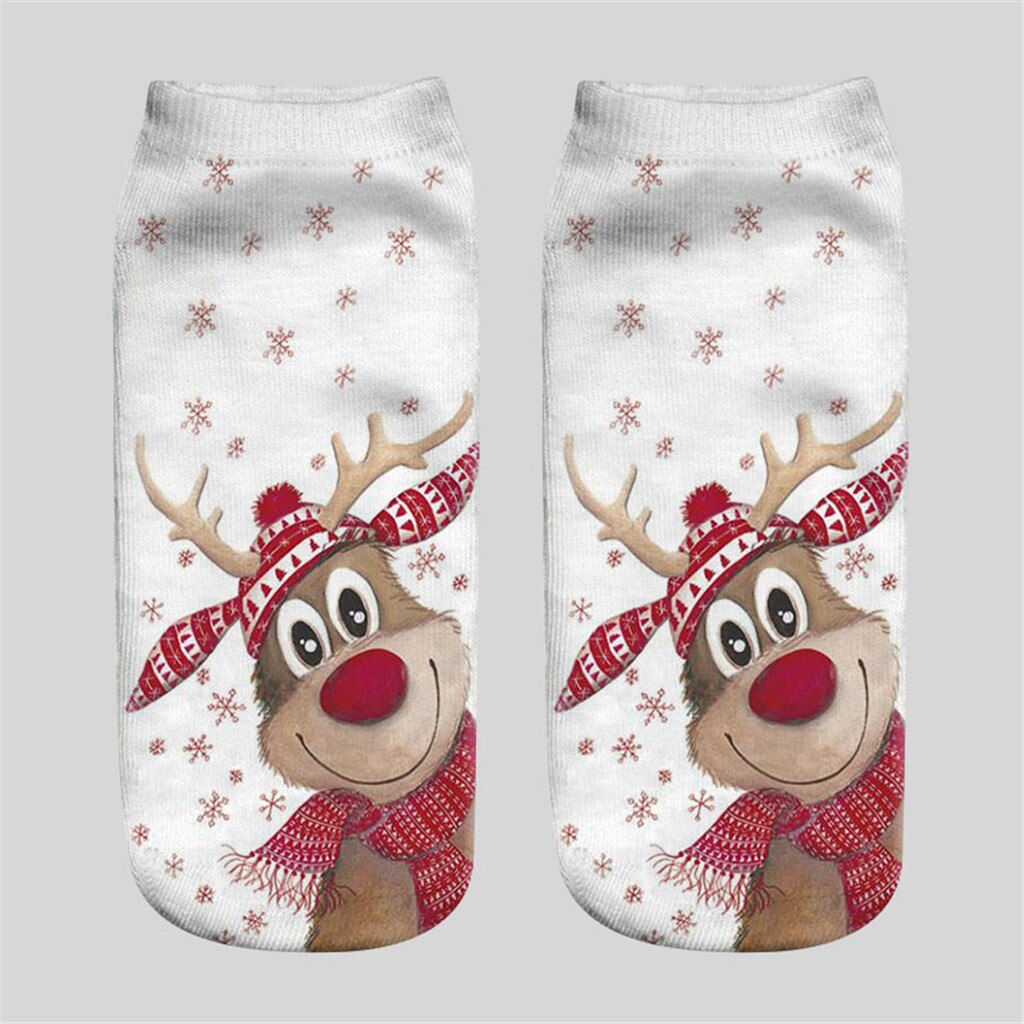 Unisex Ankle Sokken Kerst Grappige 3d Gedrukt Casual Sokken Grappige Comfortabele Leuke Low Cut Harajuku Skateboard Sokken #42