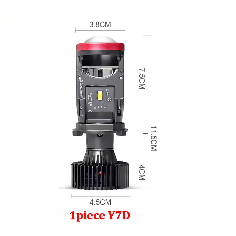120w billamper, mini-linse,  h4 -pærer, 9003 pærer 2 forlygte  y7d bil, motorcykel, dobbelt projektorlinse, led, bil, moto 12v, 24v: Blå / 2400lm