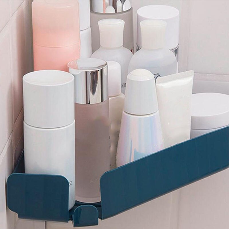 Badkamerplanken Hoek Douche Caddy Messing Badkamer Planken Drijvende Planken Wandmontage Shampoo Douchegel Handdoek Opbergrek Afvoerrek Multifunctionele Keukenplanken/Goud (Color : Chrome