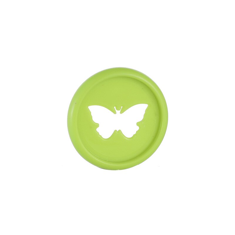100 stk butterfly champignon hul knap plast skive skole gør-det-selv bindeskive løsblade notesbog ring spænde plast bind ring: Lysegrøn