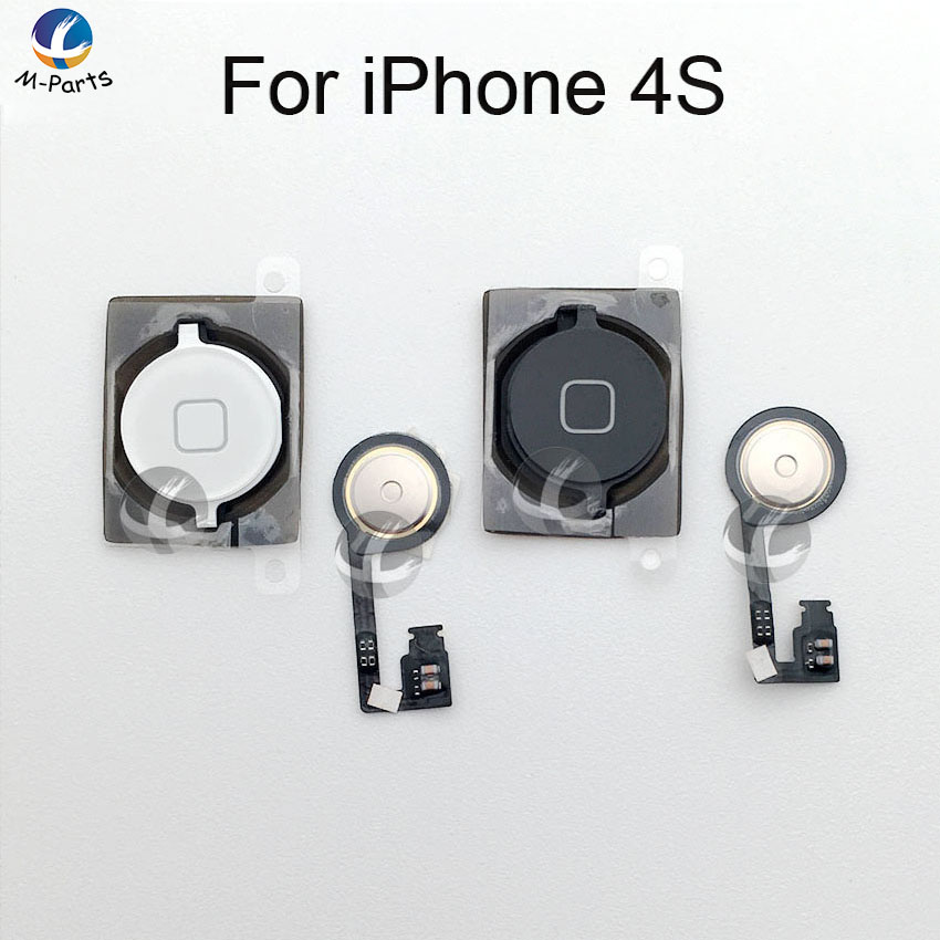 Für iPhone 4 4 S 5 5 S 5C SE Heimat Taste mit biegen Kabel Menü Geschmack Schlüssel Kappe 100% Neue OEM Bildschirm Kontrolle Reparatur
