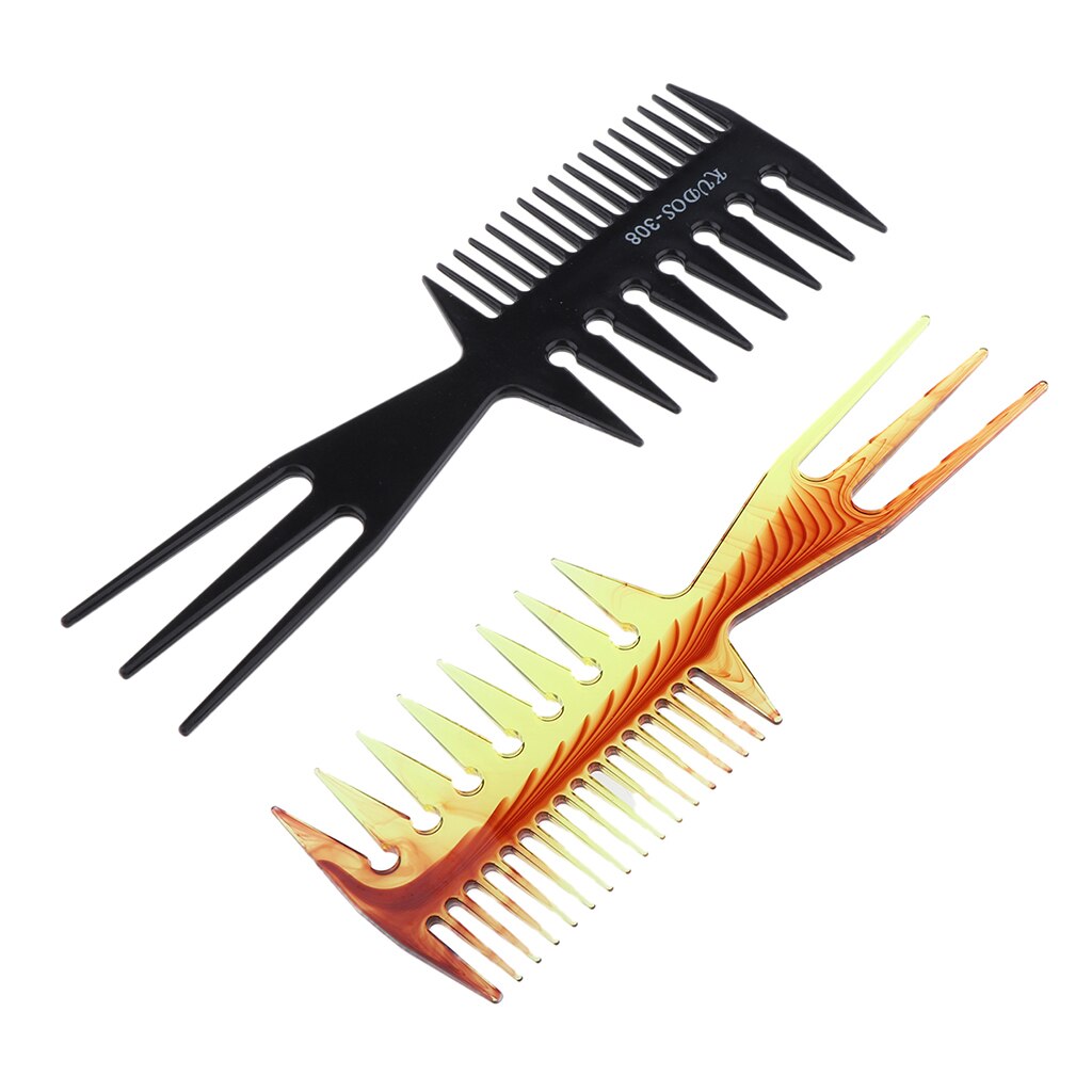 2 st salong afro hår pick borste kam frisör hår styling fläta kam