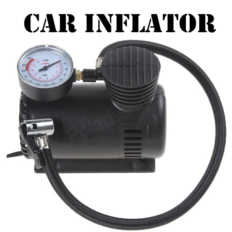 Mini Air Compressor Pump car pump Car Tyre Air Compressor with 3 Pneumatic Nozzle 12V 90W 300 PSI car inflator