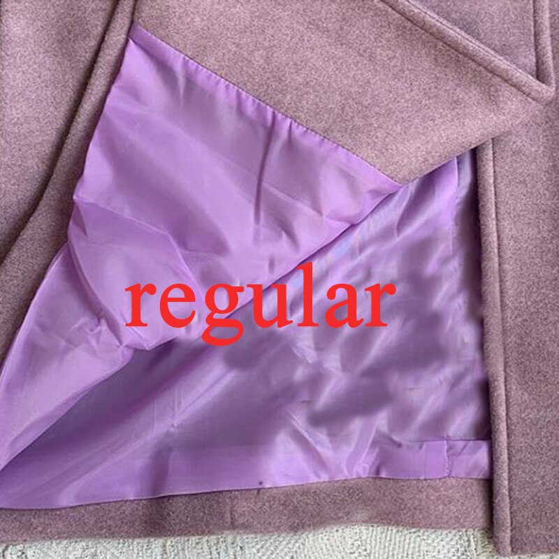 Wolle Frauen Lila Winter Lange Mantel Kawaii Japanischen Stil Schüler Geraffte Laterne Hülse Süße Harajuku Allgleiches Streetwear Mädchen